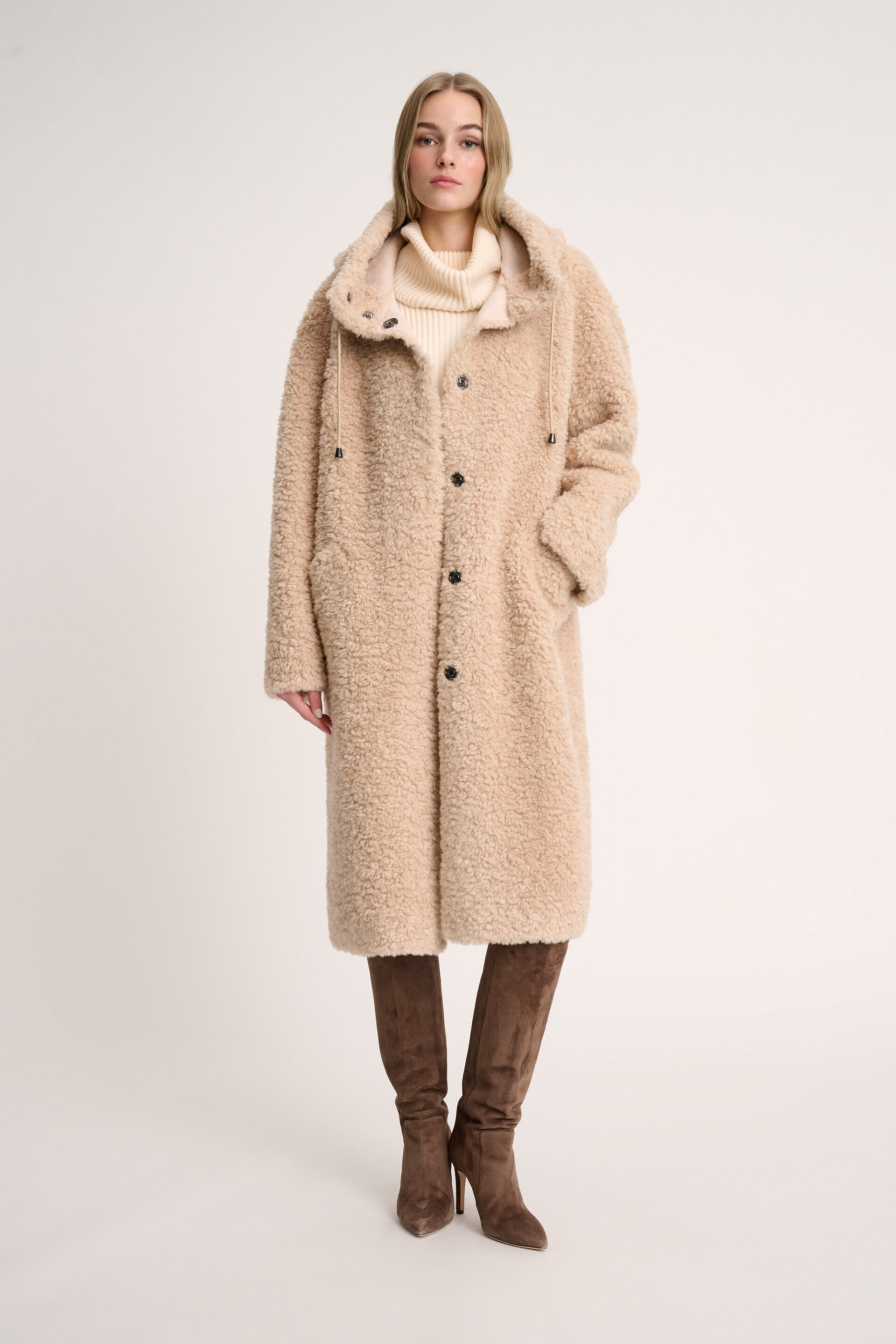 Serra Teddy coat Luisa Spagnoli
