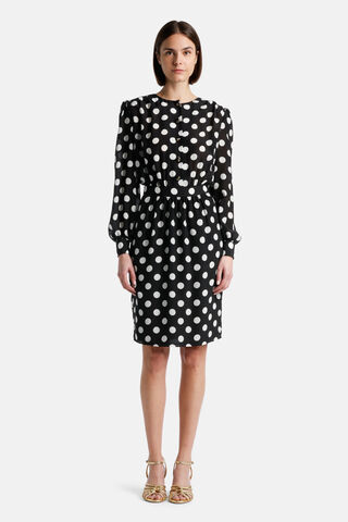 Parentesi, black-cream polka dot, large image number 0