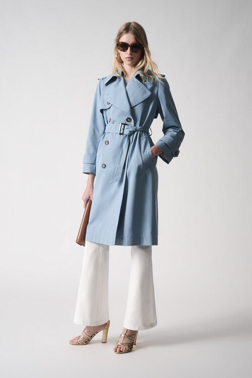 12+ Light Blue Trench Coat