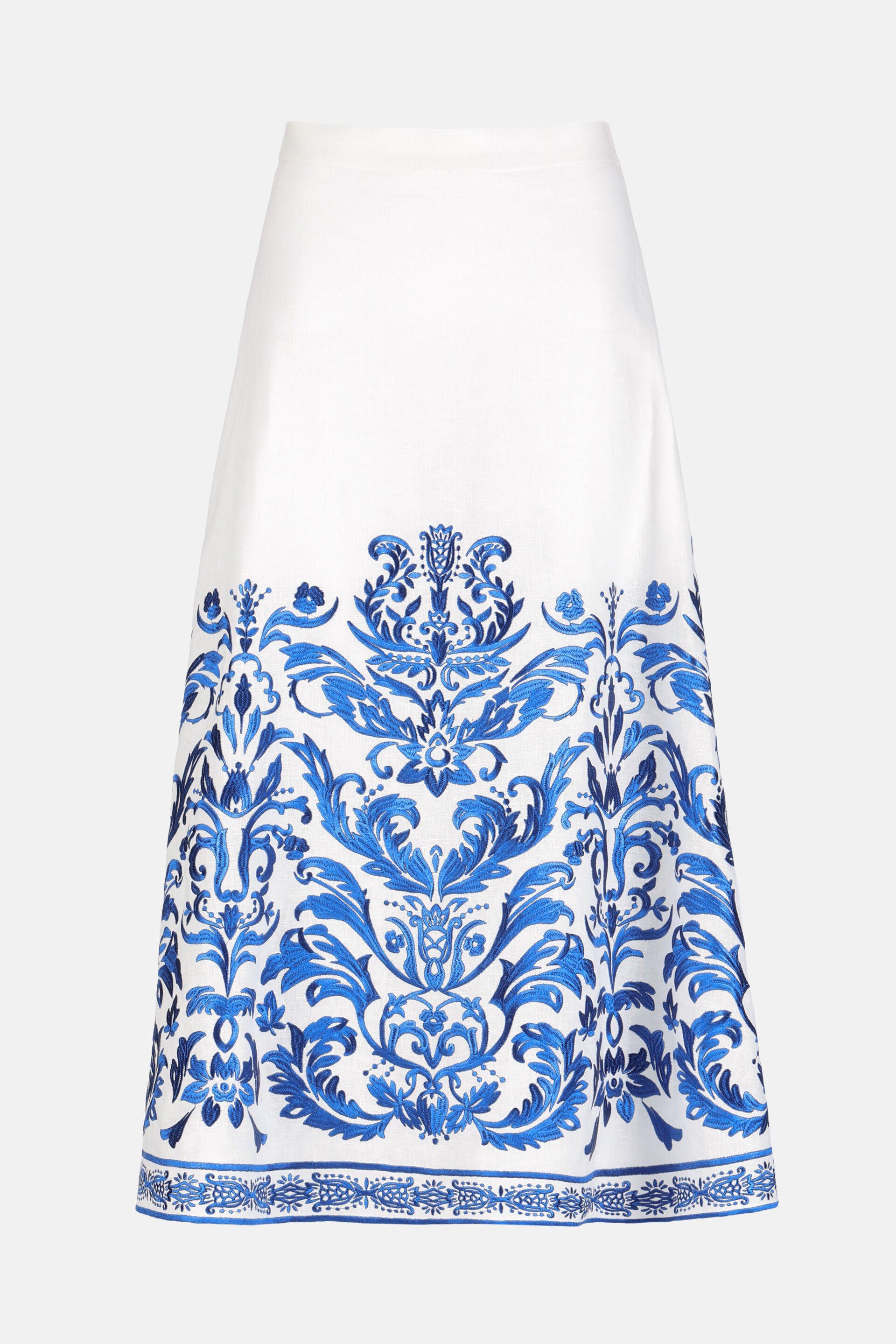 【新品・タグ付き】CHIEKO+ jacquard skirt white 36 Termica - Embroidered maxi skirt | Skirts and Shorts - Luisa Spagnoli