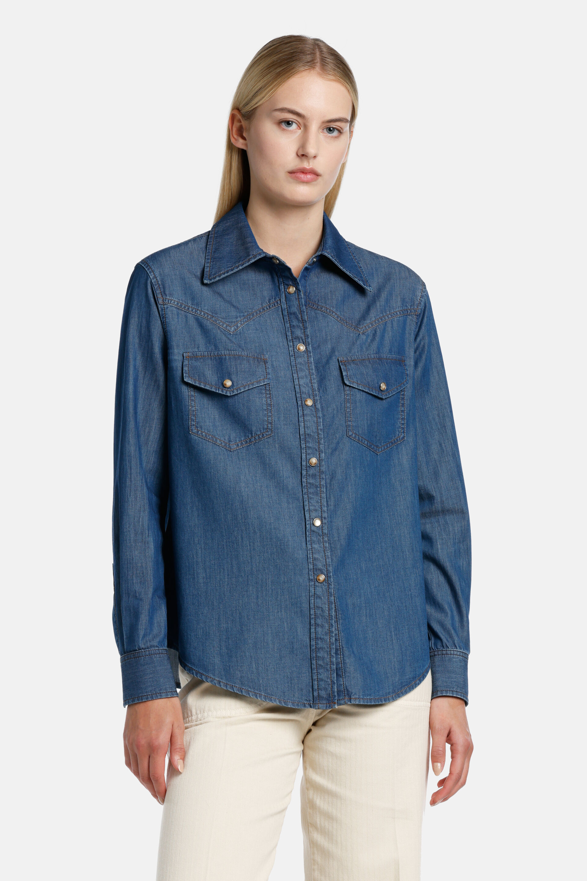Buenos - Denim shirt | Blouses and Shirts - Luisa Spagnoli