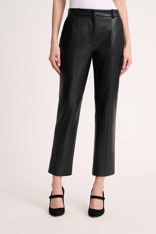 Luisa Spagnoli Omonimo - Pantaloni cropped in pelle