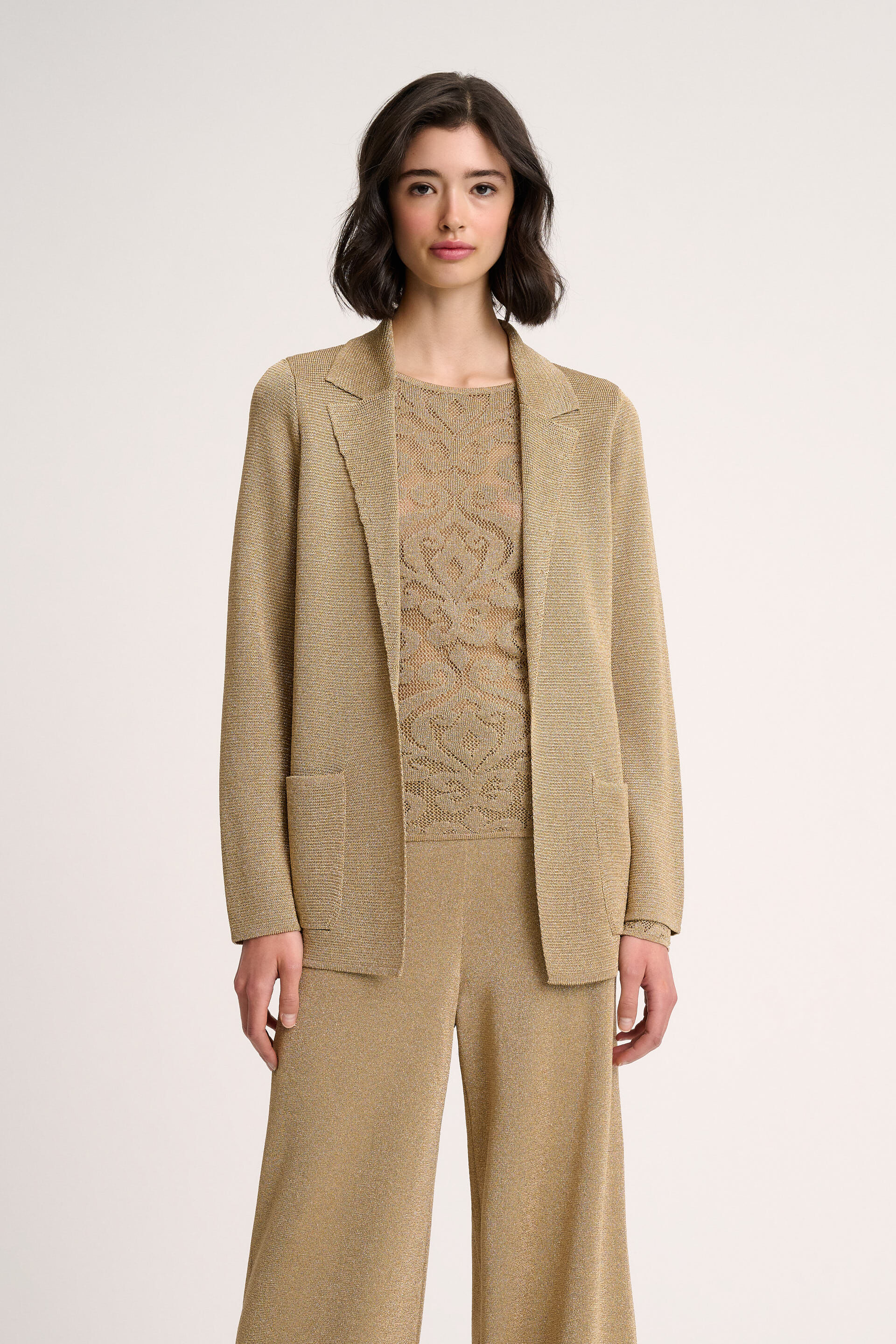 Zeppola - Lurex cardigan | Luisa Spagnoli