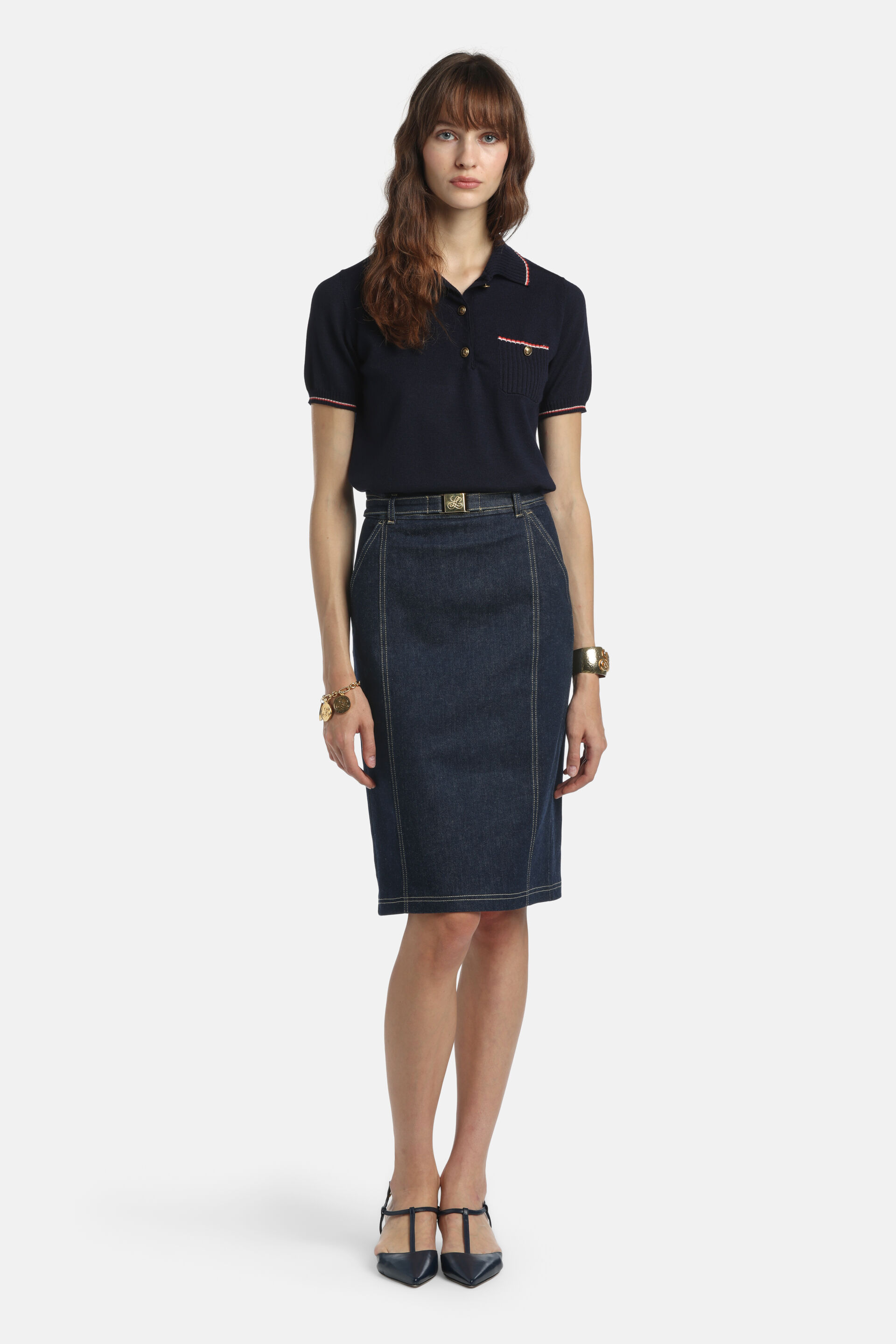 Tennista - Denim skirt | CLOTHING - Luisa Spagnoli