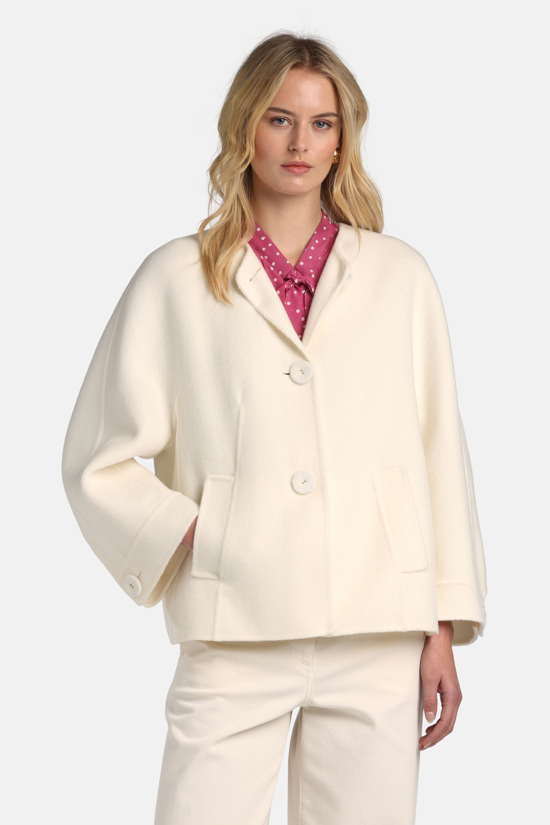 Vigilante - Oversized wool-felt Caban | CLOTHING - Luisa Spagnoli