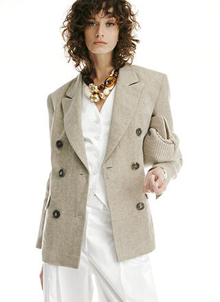 Luisa Spagnoli ネイビースプリング コート 44 Outerwear | Luisa Spagnoli