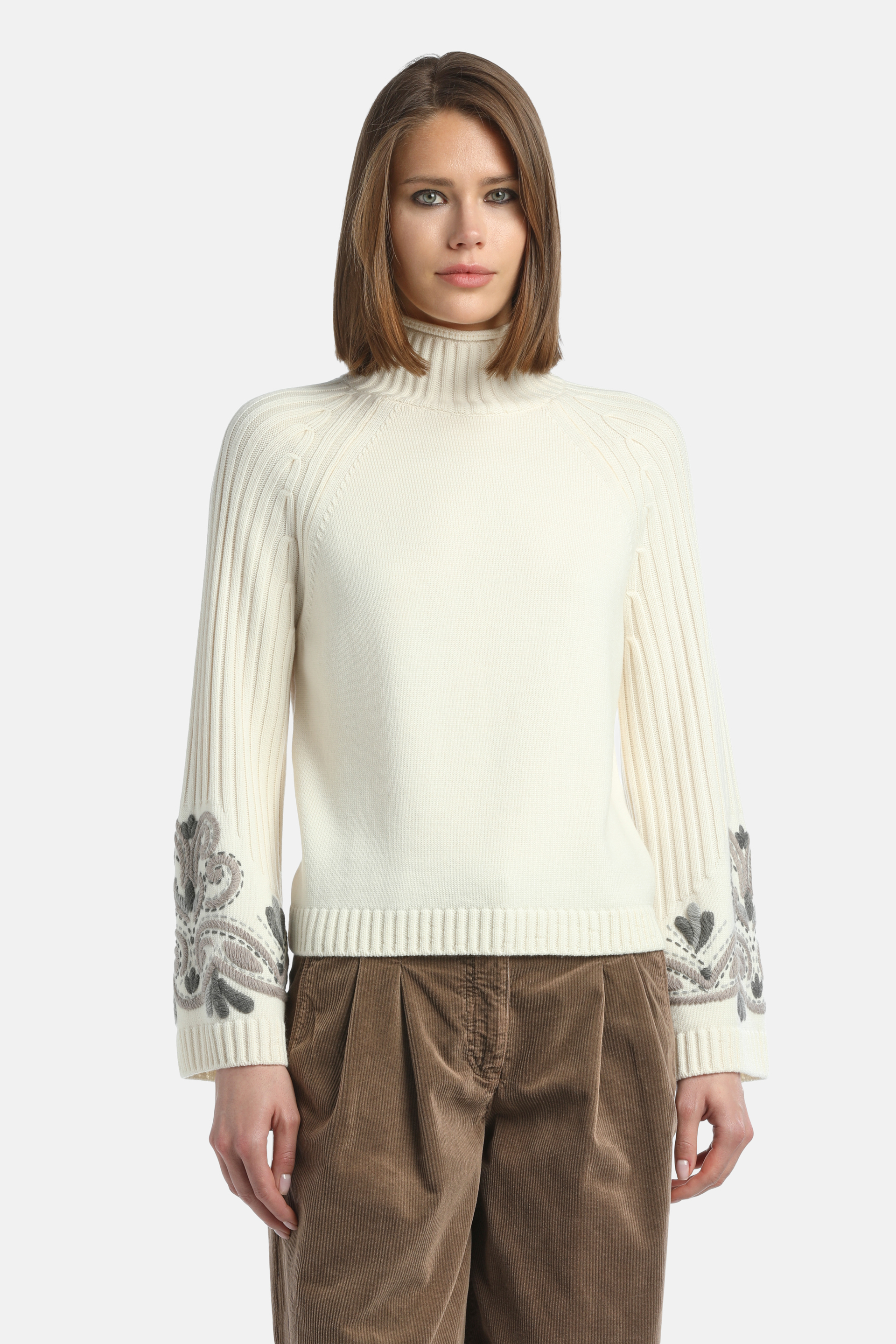 Maglia lupetto con perline Donna, Nero | TWINSET Milano