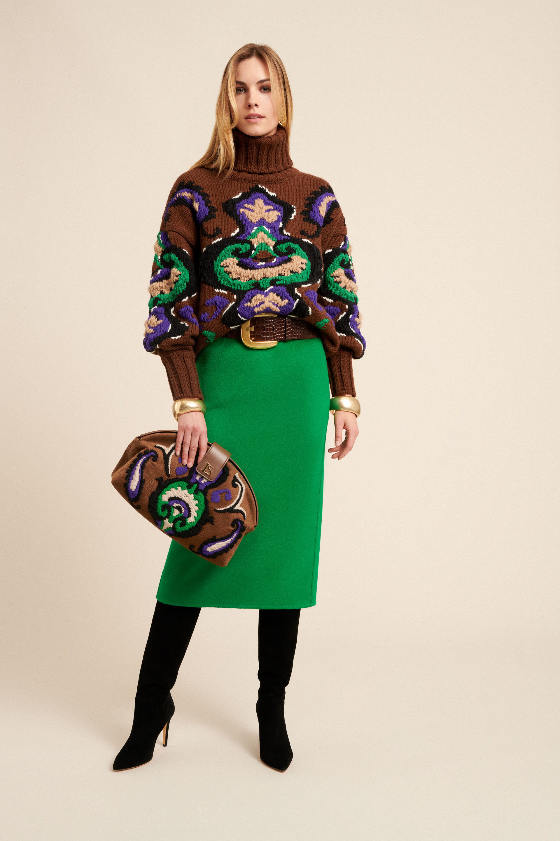 Mines Patterned pullover Fashion Show Luisa Spagnoli
