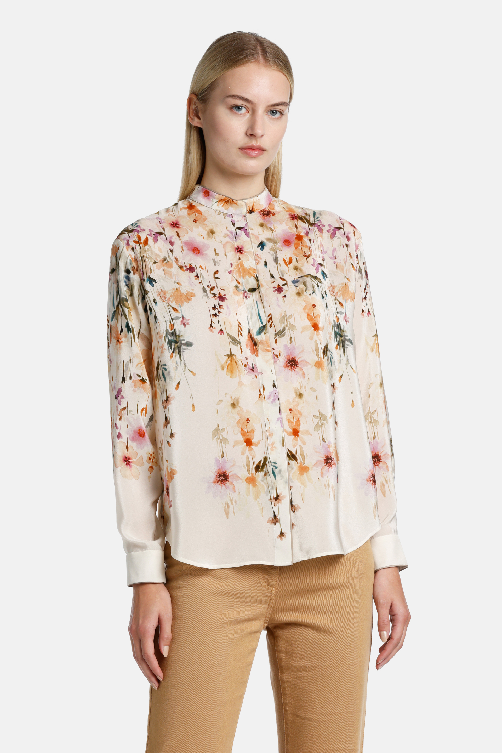 Clara Blouse Santorini Border