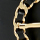 Dumai, black-gold, swatch