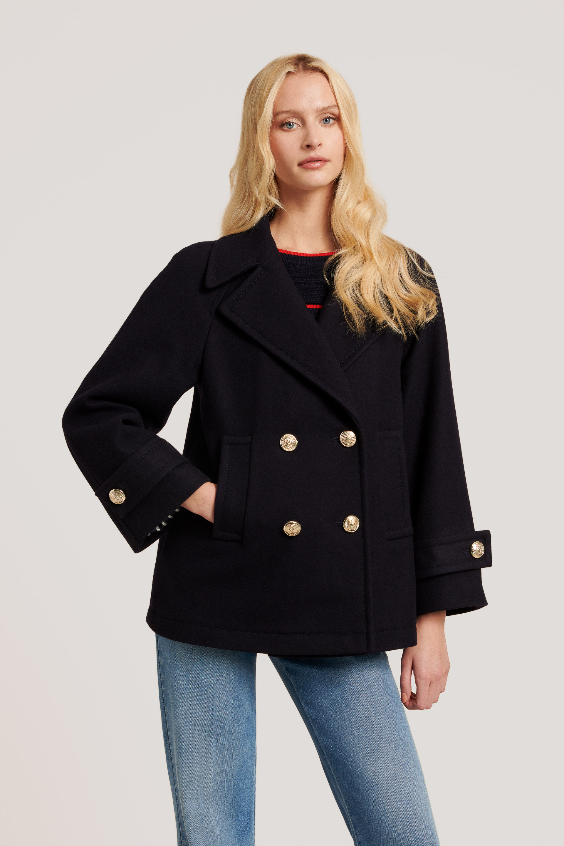 wool blend jacket womens