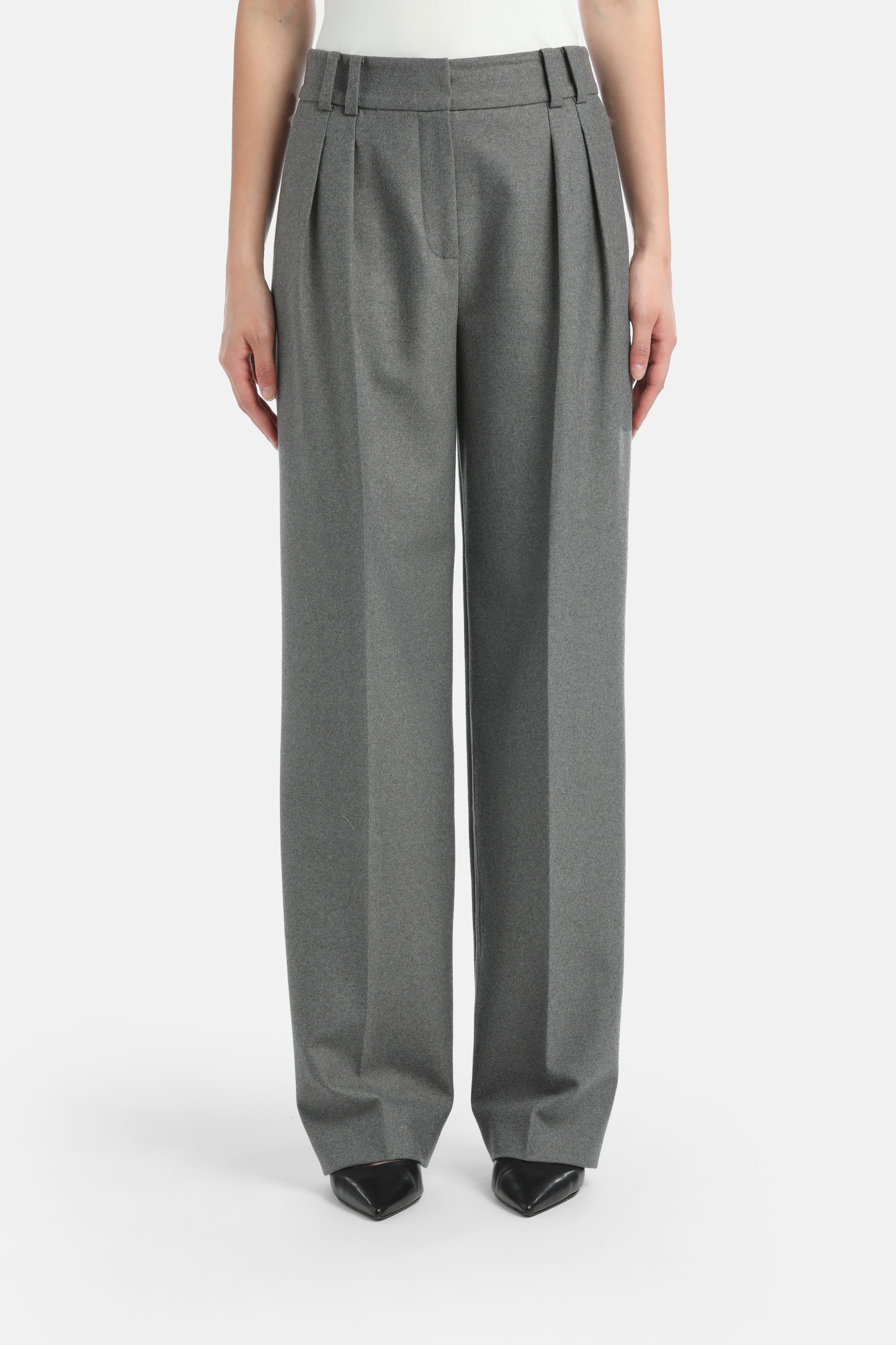 パンツ Istante wool wide pleated trouser パンツ Istante wool wide pleated trouser Italian Wool